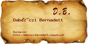 Dabóczi Bernadett névjegykártya